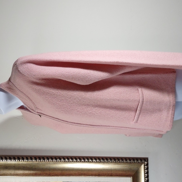 Northern Isles Pale Pink Wool Zip Front Sweater - Picture 3 of 6